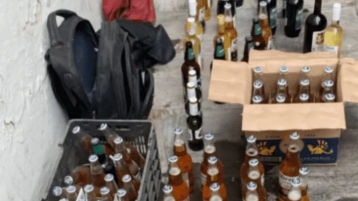 A dos menores les cortaron la fiesta: cayeron con más de 50 botellas de alcohol