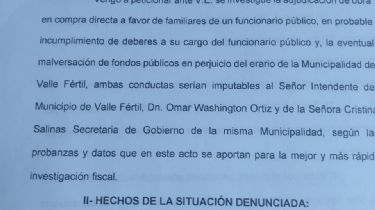 Grave denuncia contra una candidata a intendenta de Valle Fértil