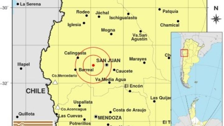 Un nuevo temblor sacudió la tarde sanjuanina