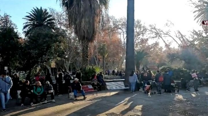 Numerosa concentración piquetera en la Plaza Aberastain