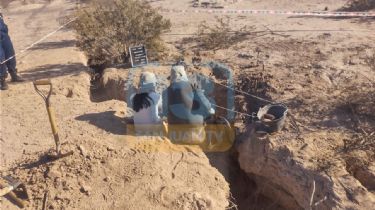 Fotos exclusivas: estas son las grietas donde apareció el 'cementerio' huarpe