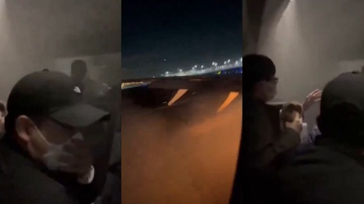 Impactante: el video que grabó un pasajero del avión que se incendió