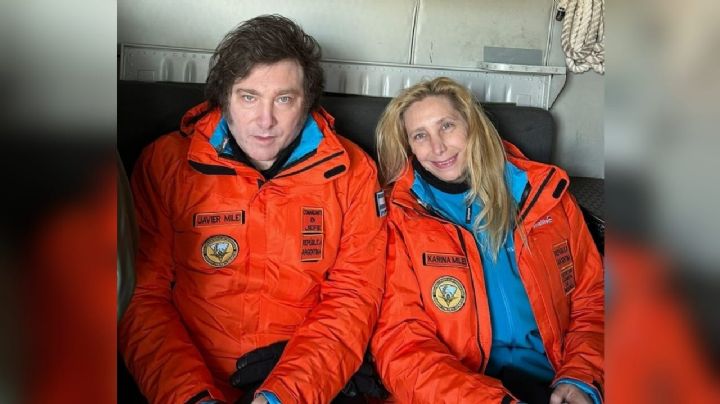 Javier y Karina Milei viajaron a la Antártida: mirá las fotos