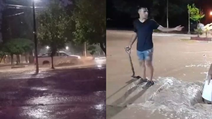 Impactante video: la lluvia inundó una ruta nacional en Calingasta