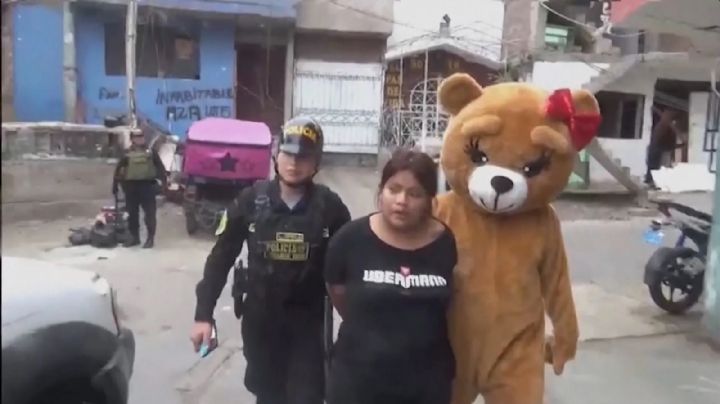 Un policía se disfrazó de oso peluche  para detener a una narcotraficante