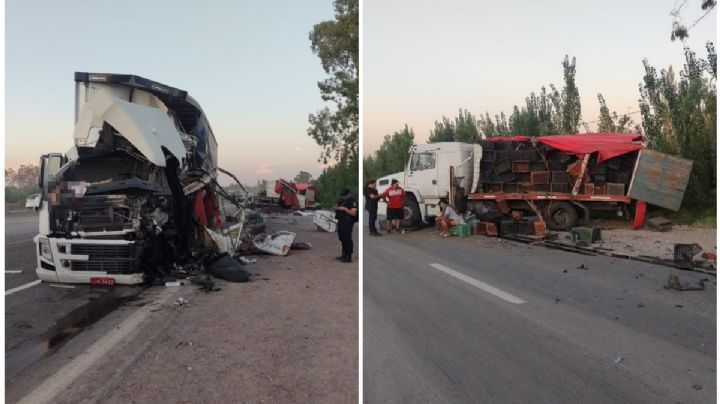 Un muerto en un choque entre camiones en la ruta a Mendoza